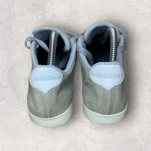 Adidas OrthoLite Courtset Womens Size 9.5 Float Pearl Gray Suede Sneakers - Picture 5 of 8